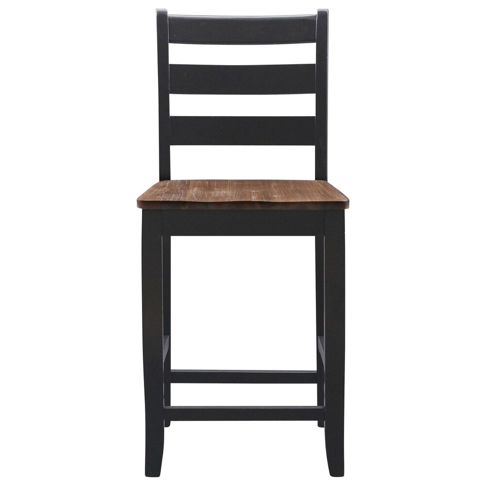 Linon Home Decor Colm Counter Stool in Black and Warm Brown, , large