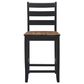 Linon Home Decor Colm Counter Stool in Black and Warm Brown, , large