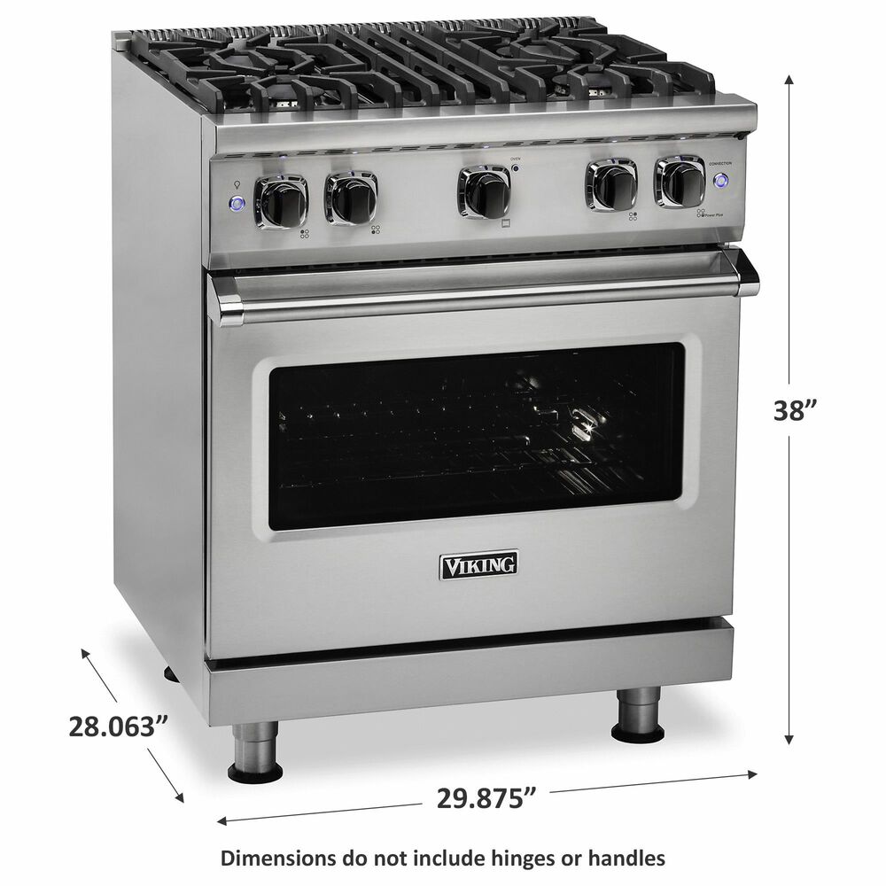 Viking Range 30&quot; VGR5304BSSLP Liquid Propane Gas Range in Stainless Steel, , large