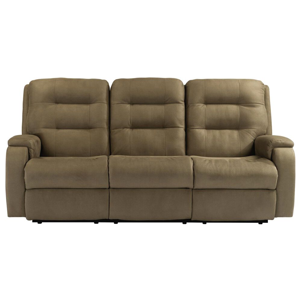 Flexsteel Arlo Power Reclining Sofa with Headrest and Lumbar in Fossil, , large