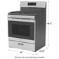 GE Appliances 30" Freestanding Gas Range with Electronic Touch Controls in Stainless Steel, , large