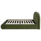Jennifer Taylor Home Archie Puffy Grounded Queen Upholstered Platform Bed in Olive Green, , large