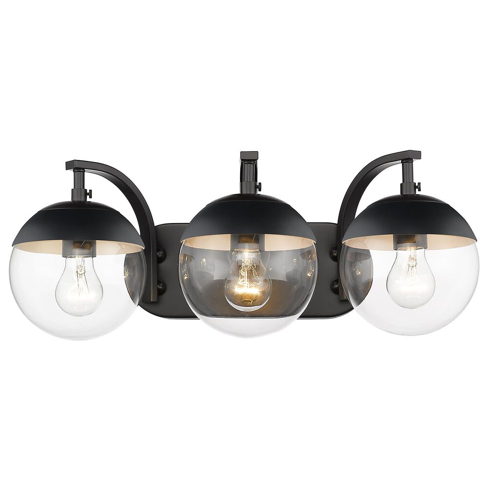 Golden Lighting Dixon 3-Light Bath Vanity in Matte Black, , large