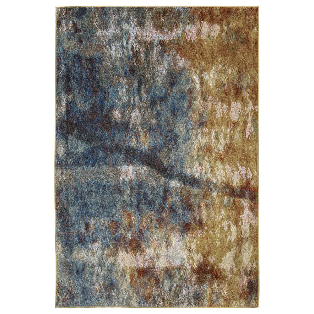 Oriental Weavers Venice Forli 5"3" x 7"3" Blue and Gold Area Rug, , large