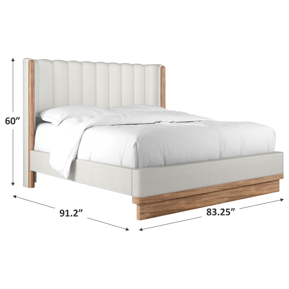 Vantage Portico King Upholstered Shelter Bed, , large