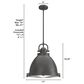 Hunter Bridgemoor 3-Light Pendant in Noble Bronze, , large