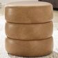 Ashley Ummi Swivel Accent Ottoman in Caramel, , large
