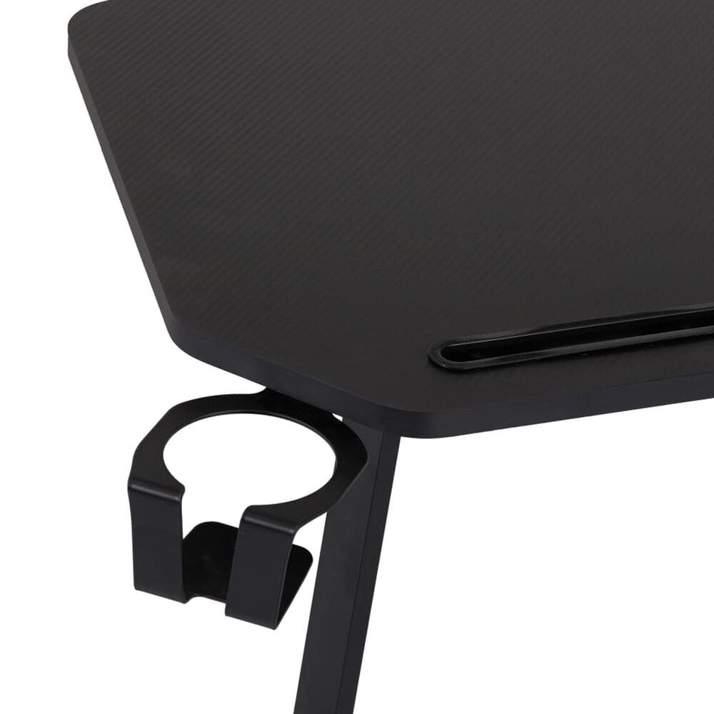Rta Products Llc U-Shaped Gaming Desk with Shelf and Tablet Holder in Black, , large