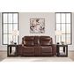 Ashley Next Move Power Reclining Console Loveseat in Mahogany, , large