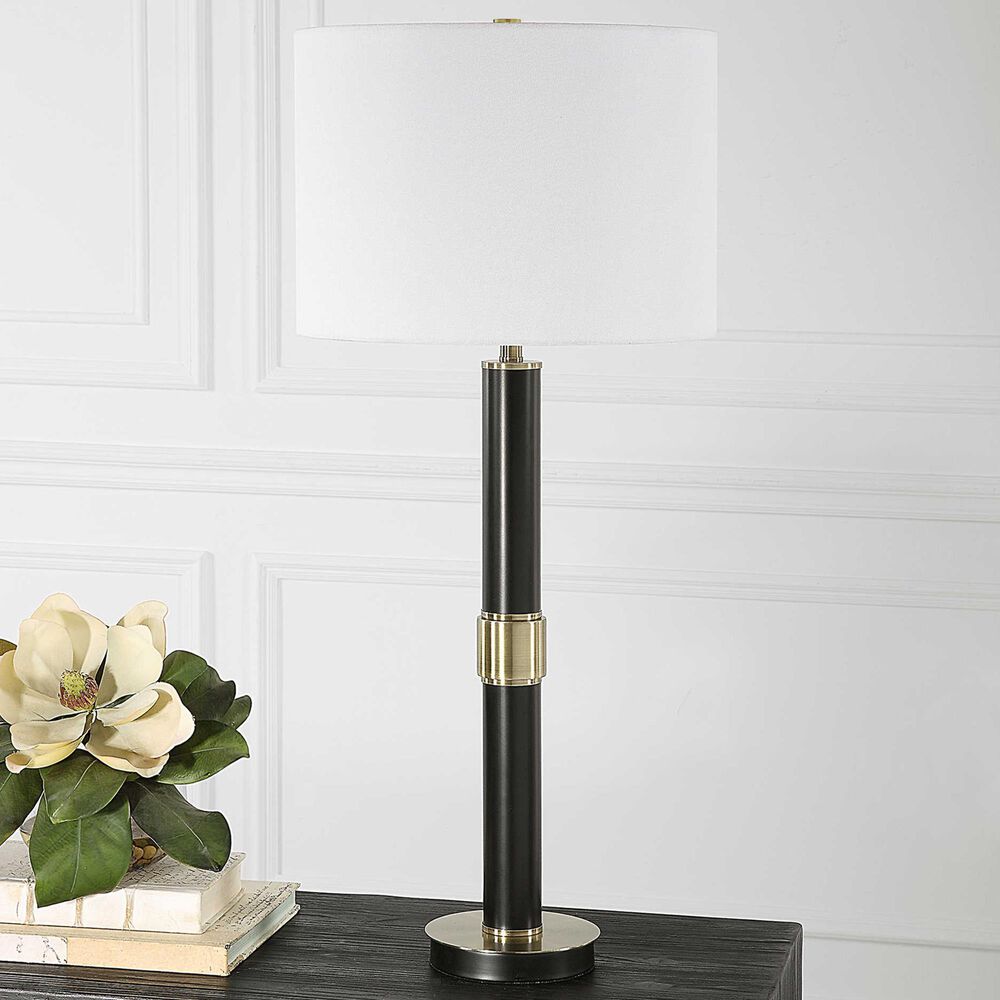 Uttermost 32&quot; Table Lamp in Black and Gold, , large