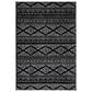 Safavieh Tulum  5"3" x 7"6" Black and Ivory Area Rug, , large