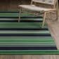 Oriental Weavers Havana Striped Green and Navy 6"7" x 9"2" Indoor/Outdoor Area Rug, , large