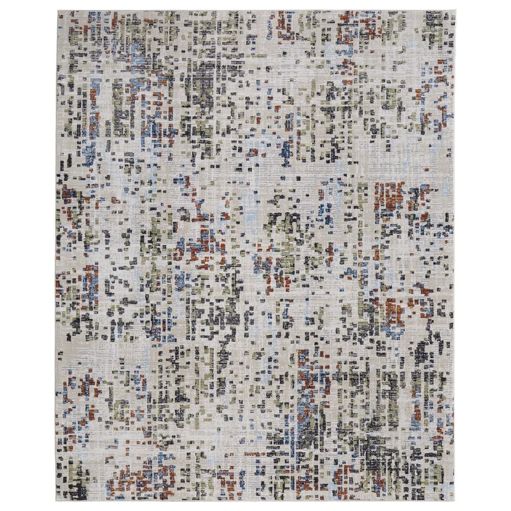 Feizy Sonora 39NVF 5" x 7"6" Ivory and Multicolor Area Rug, , large