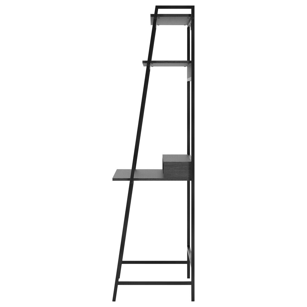 Ashley Yarlow Writing Desk with Shelf in Black, , large