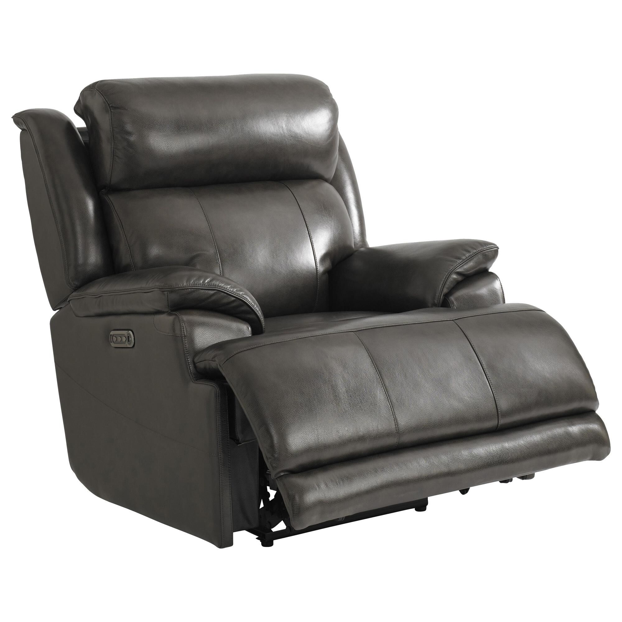 Bassett leather best sale chair and ottoman