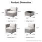 HOMLUX 6-Piece Outdoor Wicker Sectional Patio Furniture Set in Beige, , large