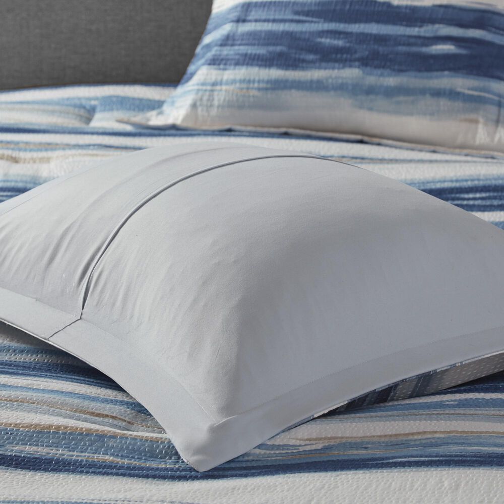Hampton Park Marina 8-Piece Full/Queen Printed Seersucker Comforter and Quilt Set in Blue, , large