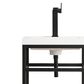 James Martin Vanities Boston 20" Single Bathroom Vanity in Matte Black with 3 cm White Glossy Resin Countertop and Rectangular Sink, , large