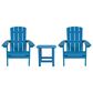 Flash Furniture Charlestown 3-Piece Adirondack Set in Blue, , large