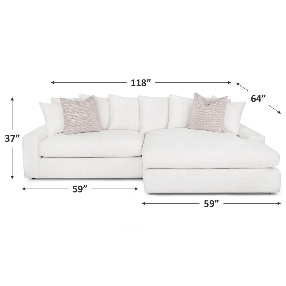Moore Furniture London 2-Piece Sectional in Snow, , large