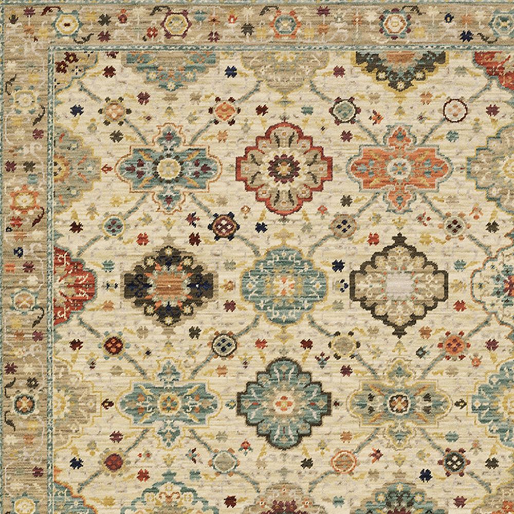 Oriental Weavers Lilihan Floral Persian 6&#39;7&quot; x 9&#39;6&quot; Beige Area Rug, , large