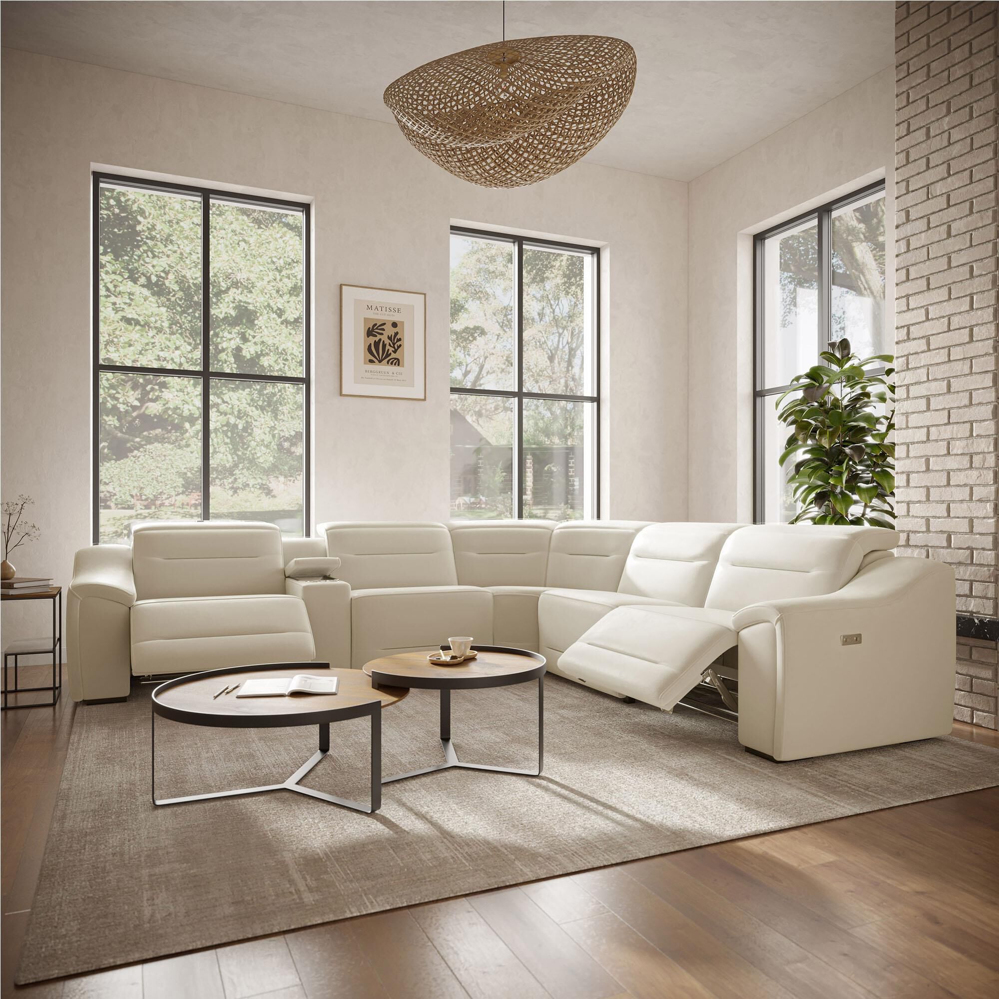 Interlochen 6-Piece Power Reclining L-Shaped Sectional with Power