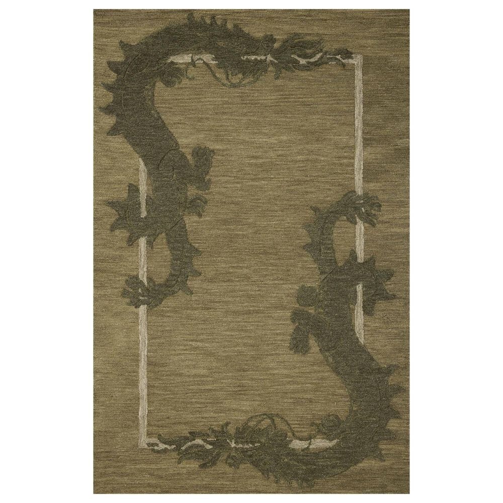 Loloi Romi Green and Forest 7"9" Square Area Rug, , large
