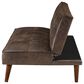 Pacific Landing Jenson Push Back Convertible Sofa Bed in Dark Coffee Brown, , large