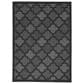 Nourison Easy Care 5" x 7" Charcoal and Black Indoor/Outdoor Area Rug, , large