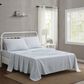Pem America Majesty 4-Piece Queen Sheet Set in White and Blue, , large