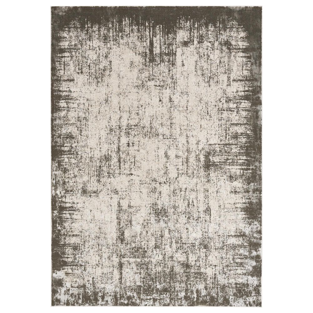 Nourison Desire Grey and Ivory 6" x 9" Area Rug, , large