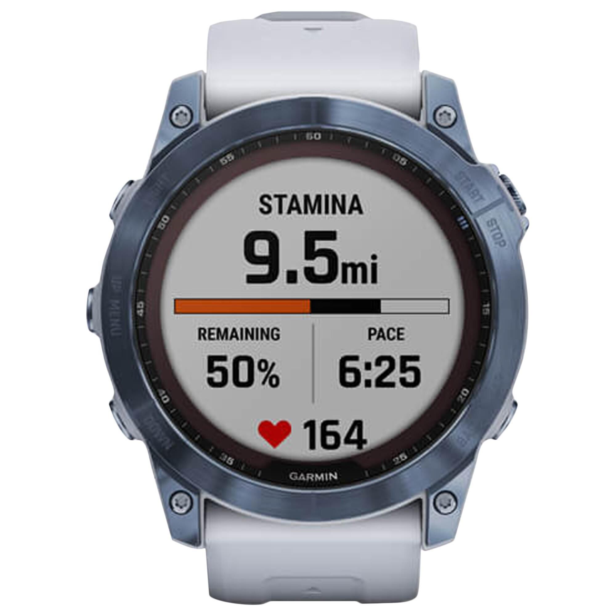 Garmin fenix 6 pro solar discount mineral blue with white stone band