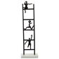 Maple and Jade 27" Human Climbing Ladder Sculpture in Glossy Black, , large