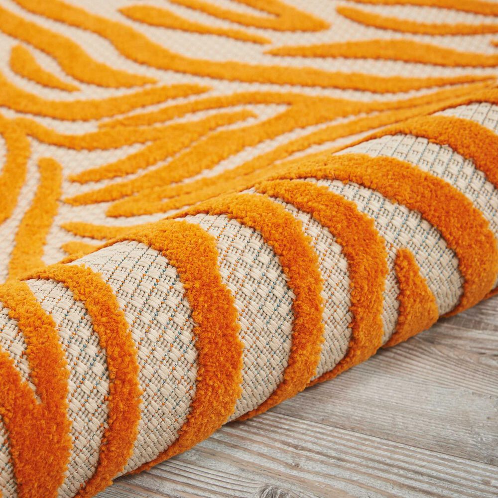 Nourison Aloha ALH04 9&#39;6&quot; x 13&#39; Orange Area Rug, , large