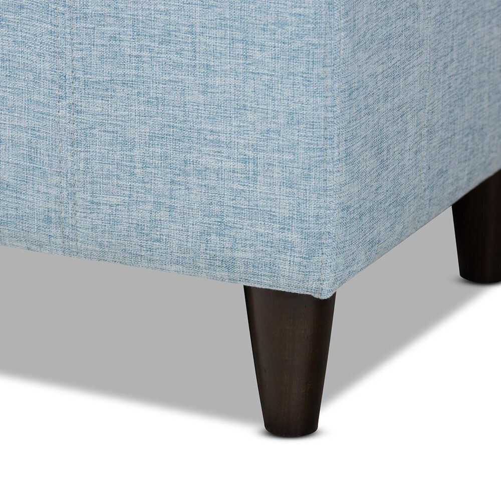 Baxton Studio Brette Storage Bench Ottoman in Blue, , large