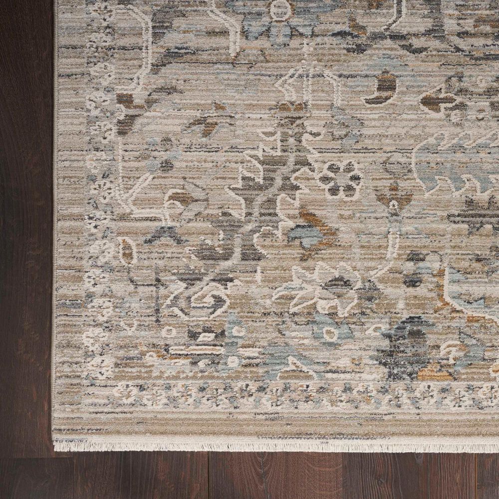 Nourison Lynx LNX02 2&#39;3&quot; x 12&#39; Ivory and Taupe Runner, , large