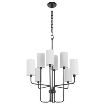 Quorum Charlotte 8-Light Chandelier in Matte Black, , large