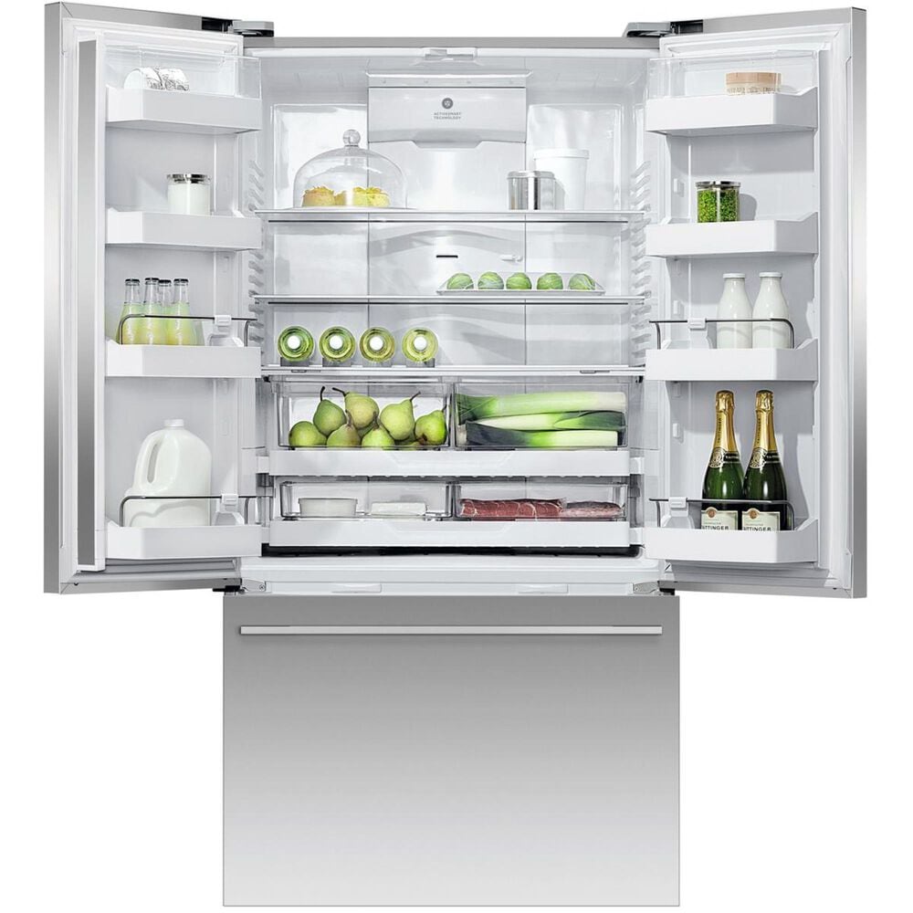 Fisher &amp; Paykel 20.1 Cu. Ft. 3-Door French Door Refrigerator with Ice and Water in Stainless Steel, , large