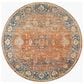 Surya Carlisle 5"3" Round Brick Red, Dark Brown, Olive, Off-White and Medium Gray Area Rug, , large