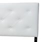 Baxton Studio Baltimore Full Upholstered Panel Headboard in White, , large