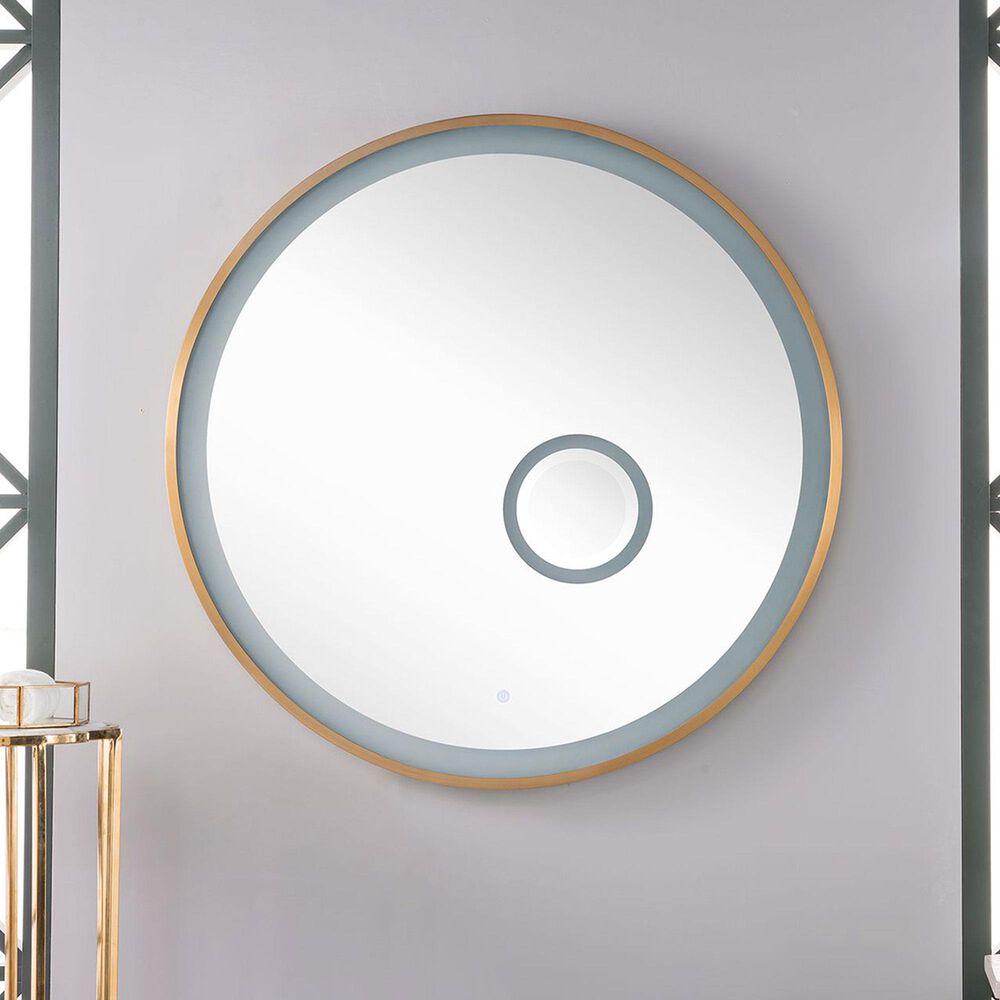 James Martin Vanities Radiance 36&quot; Bathroom Mirror in Brushed Gold, , large