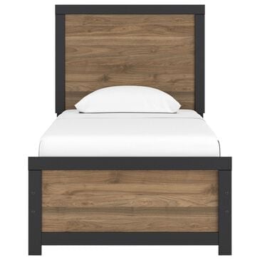 Ashley Vertani Twin Panel Bed in Black and Brown, , large