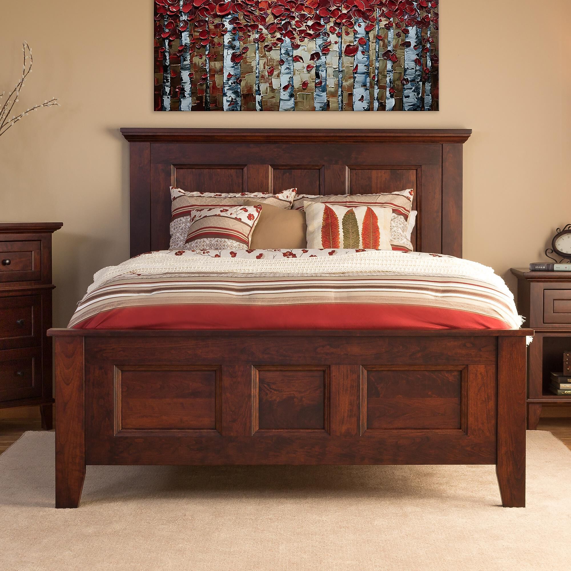 Fleming Furniture Co. Brentwood Queen Panel Bed in Sunset