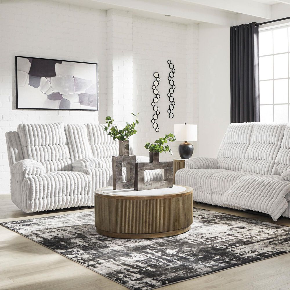 Ashley Rhines Falls Power Reclining Loveseat in Alloy, , large