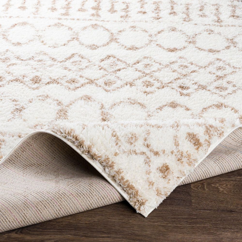 37B Aliyah Shag Tan and Cream 2&#39; x 2&#39;11&quot; Area Rug, , large