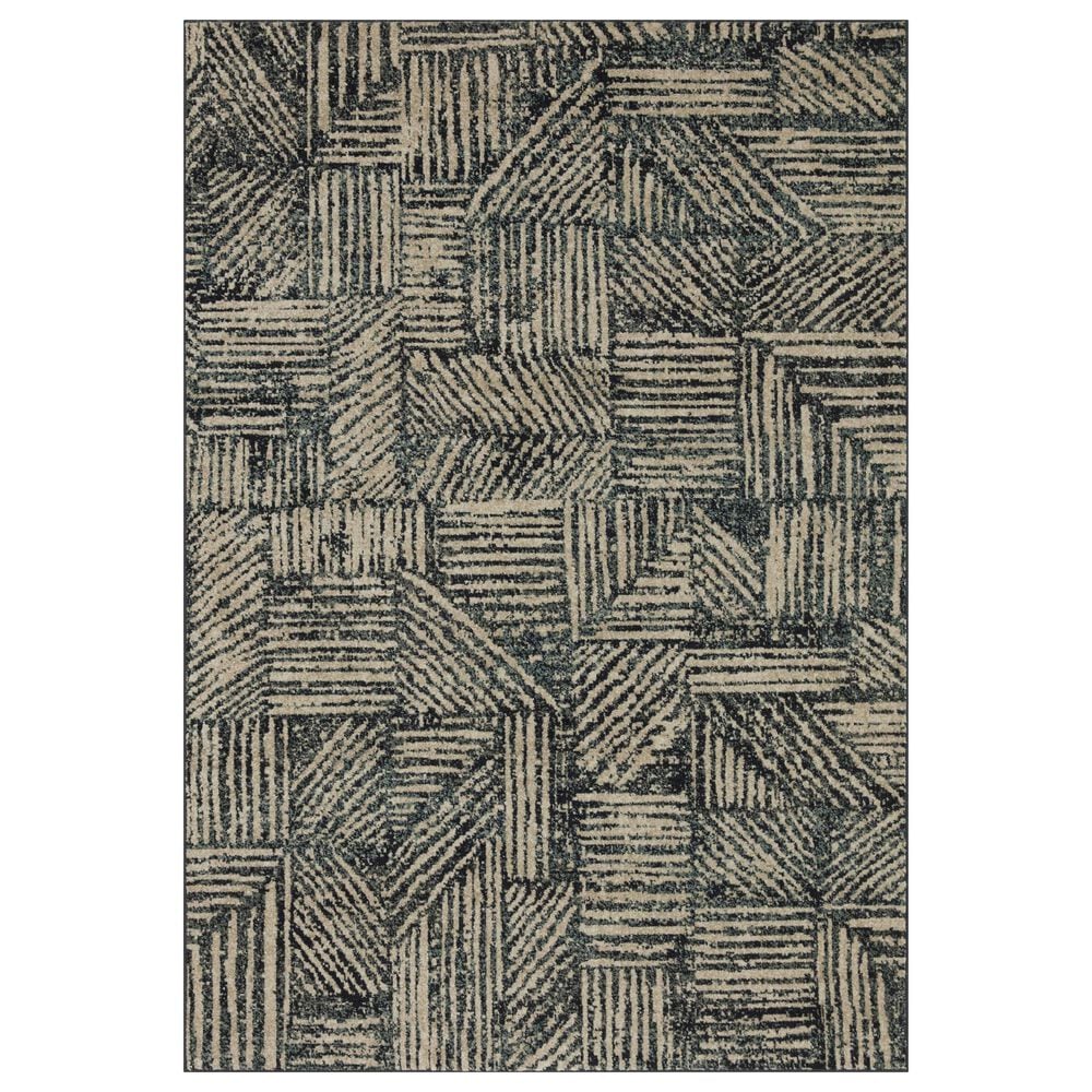 Loloi II Bowery 9'6" x 12'6" Midnight and Taupe Area Rug, , large