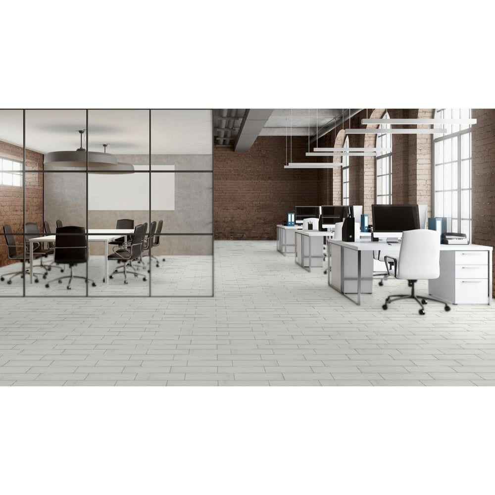 Emser Eclissi White 5" x 5" Star Glazed Porcelain Tile, , large