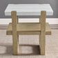 Crystal City Perth End Table in Weathered Sand and White, , large