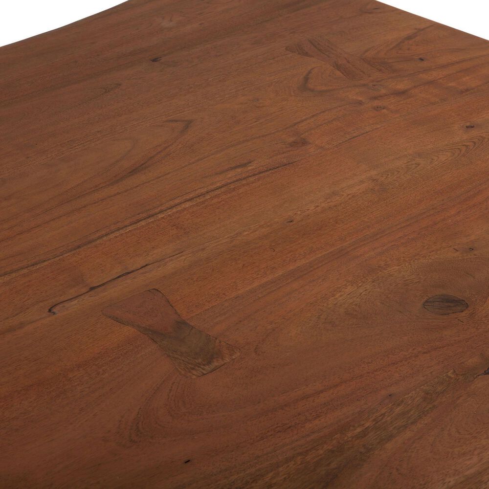 Home Trends &amp; Design Organic Forge 94&quot; Dining Table in Raw Walnut and Antique Zinc, , large