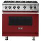 Viking Range Professional 5 Series 36" Gas Range in Apple Red, , large